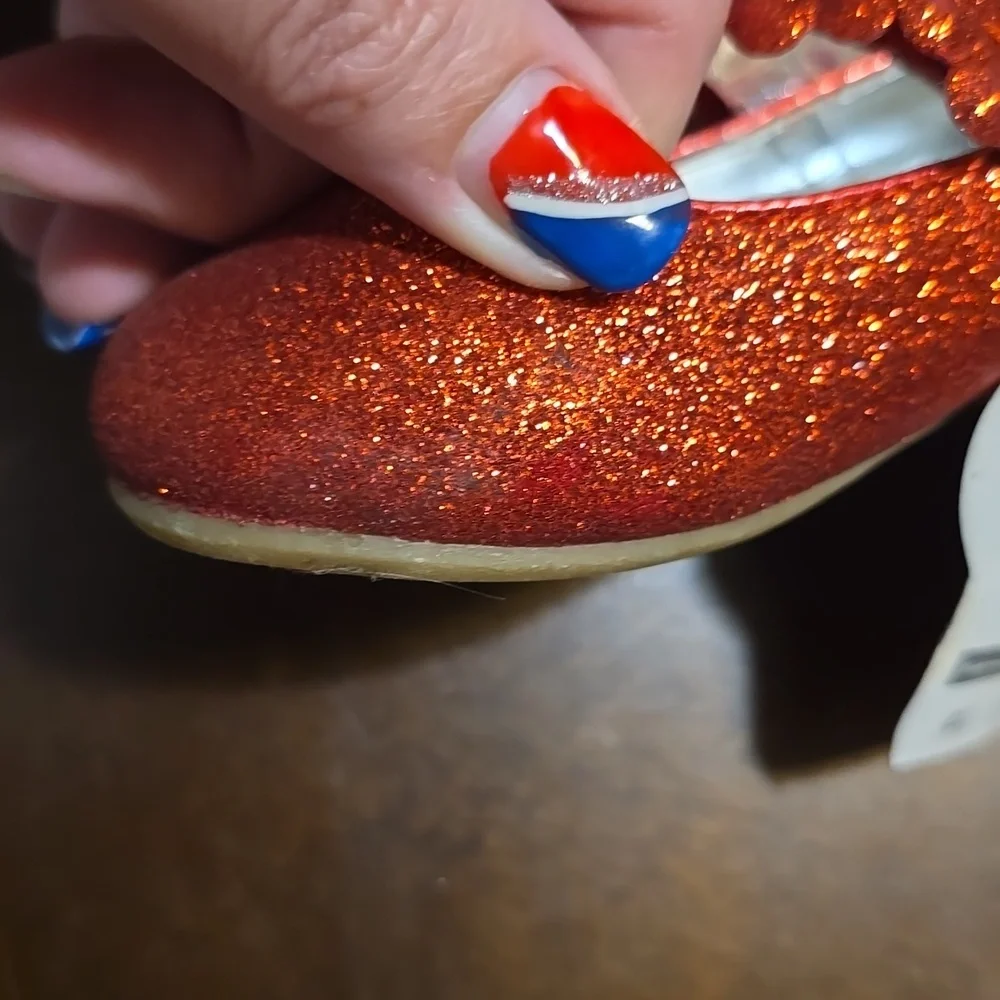 Wonder Nation Red Glitter Dress Shoes for Girls- Size‎ 7